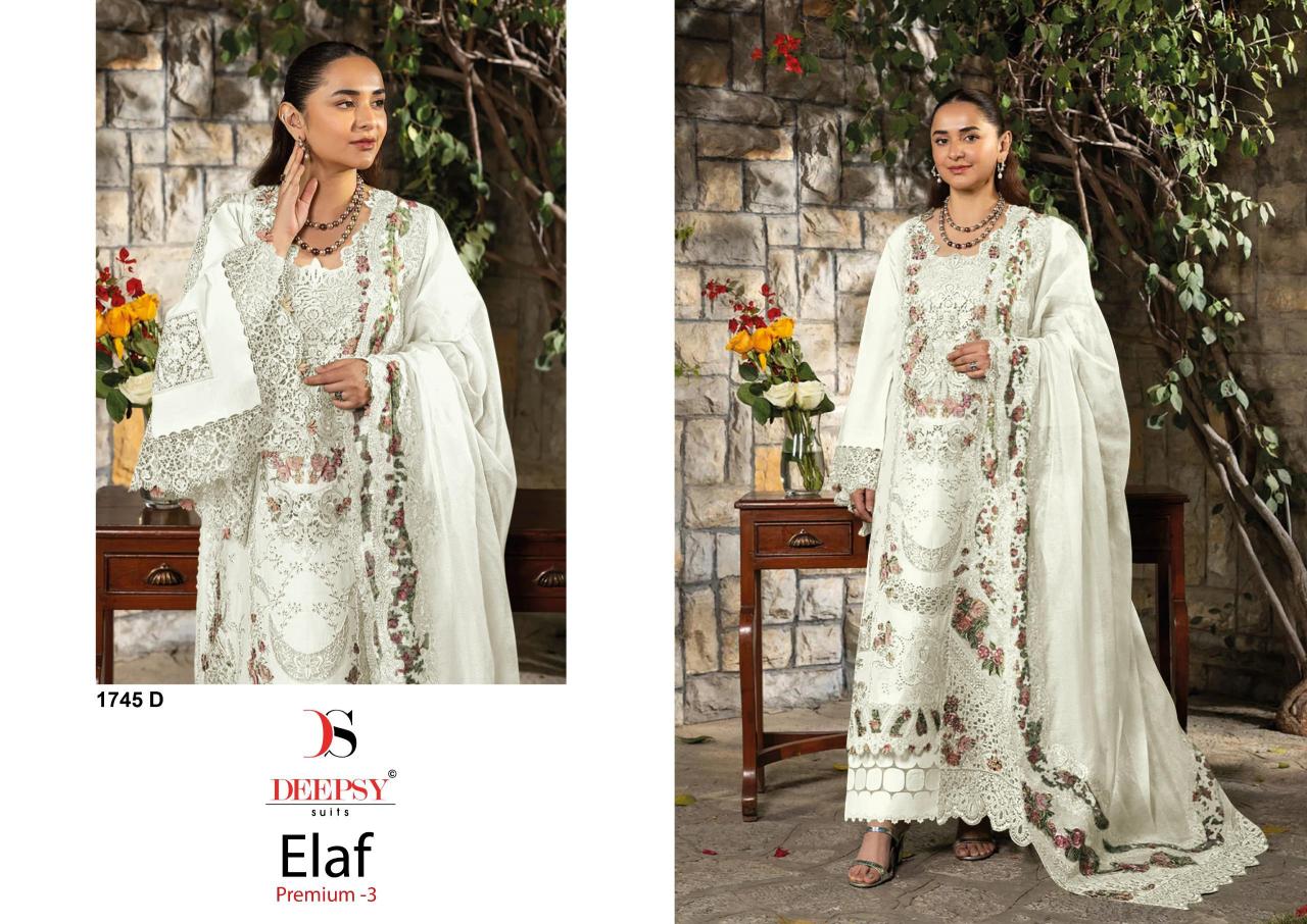 DEEPSY SUITS ELAF  Premium-3 Luxury Lawn Salwar Kameez suppliers in Hyderabad