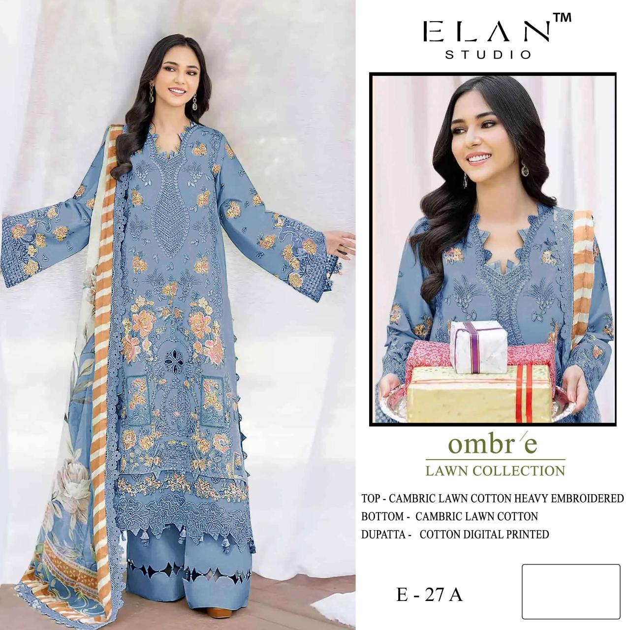 ELAN STUDIO OMBRE  E -17 Salwar suits wholesale price in Mumbai