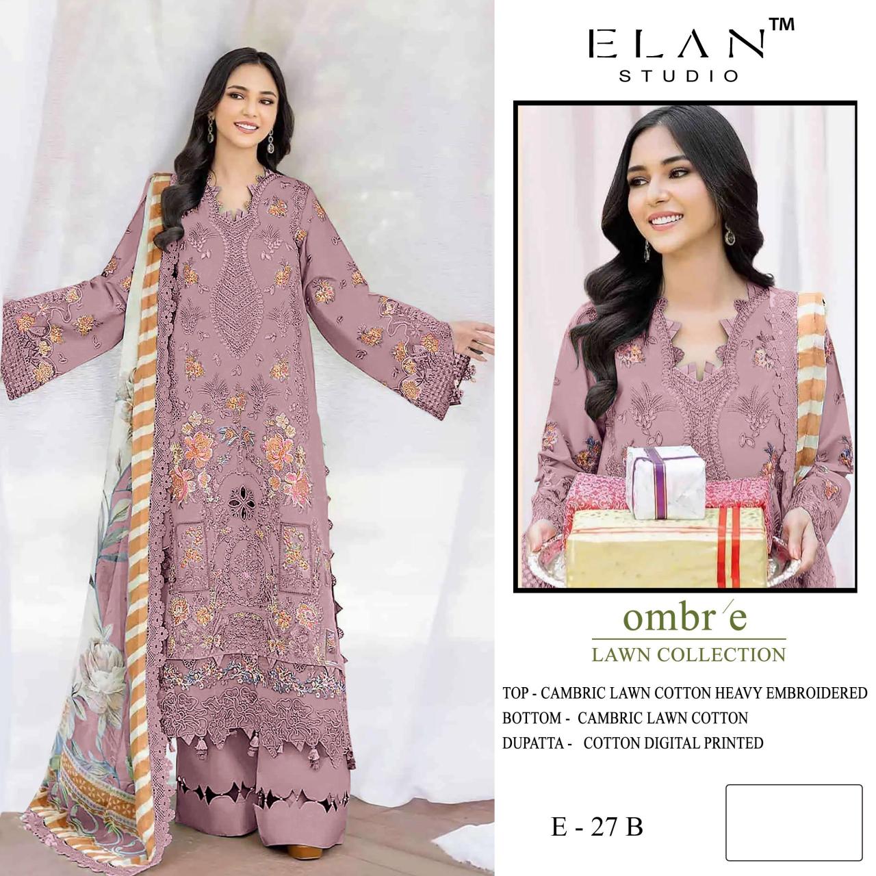 ELAN STUDIO OMBRE  E -17 Salwar suits wholesale price in Mumbai
