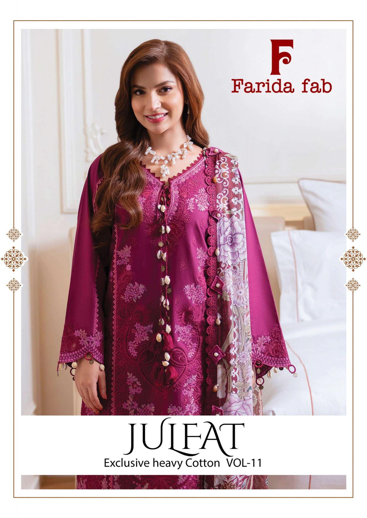 Farida Fab Julfat Vol-11 – Karachi Dress Material - Wholesale Catalog