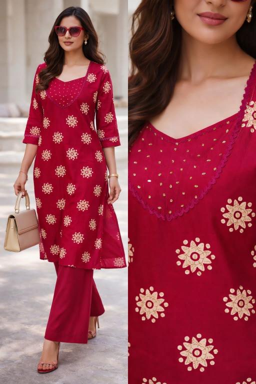 Felocity Daboo cotton plazo Kurti shop in Ahmedabad