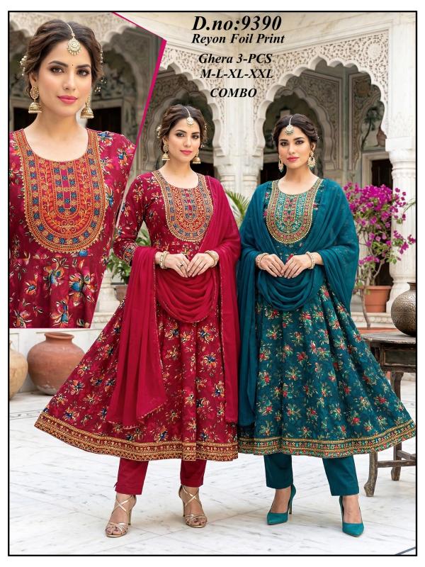 Felocity Rayon Foil Prints Kurti wholesale market in Gujarat