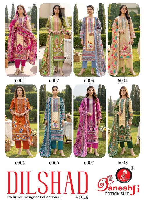 Ganeshji Dilshad Vol-6 – Karachi Dress Material - Wholesale Catalog