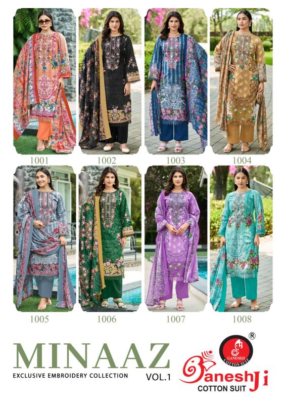 Ganeshji Minaaz Vol-1 – Dress Material - Wholesale Catalog