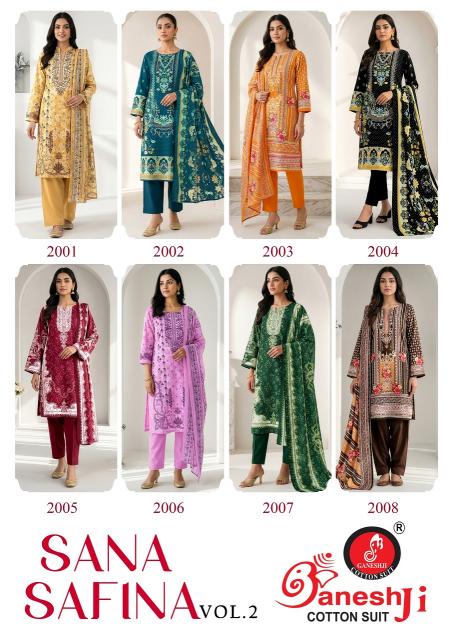 Ganeshji Sana Safina Vol-2 – Pakistani Kurti Pant With Dupatta - Wholesale Catalog
