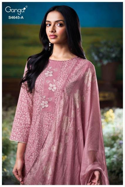 Ganga Binalee 4645 catalog unstitched salwar kameez wholesalers 