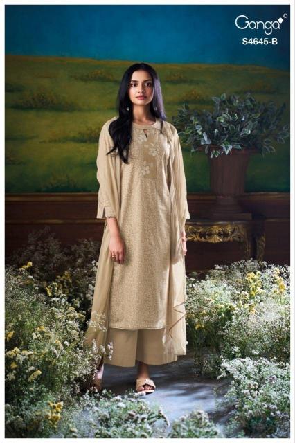 Ganga Binalee 4645 catalog unstitched salwar kameez wholesalers 