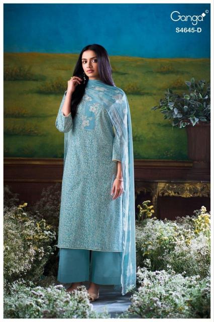 Ganga Binalee 4645 catalog unstitched salwar kameez wholesalers 