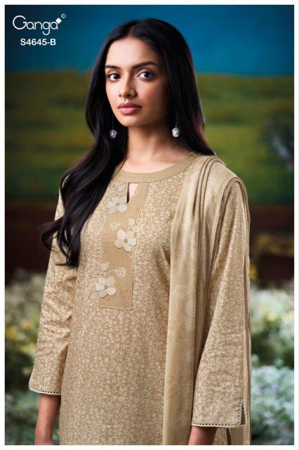 Ganga Binalee 4645 catalog unstitched salwar kameez wholesalers 