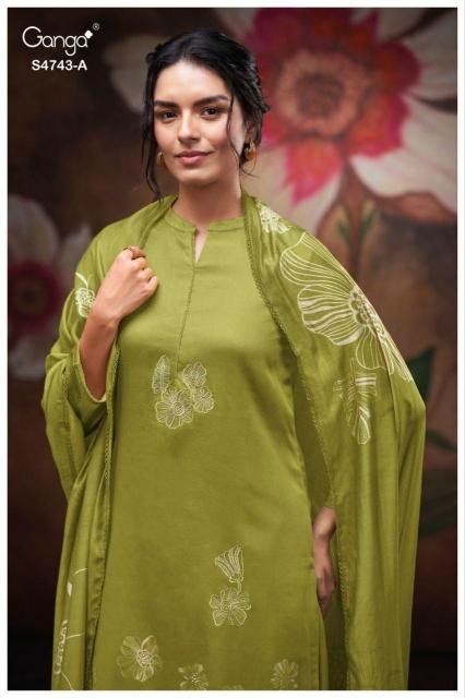 GANGA BRIVI 4743 Surat wholesale salwar kameez market