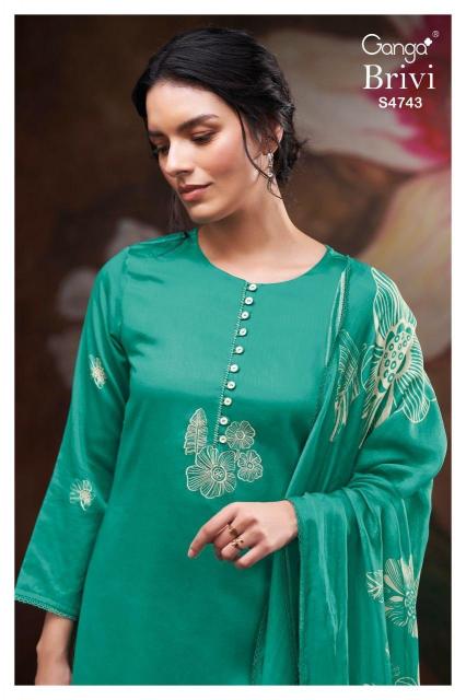 GANGA BRIVI 4743 Surat wholesale salwar kameez market