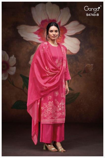 GANGA BRIVI 4743 Surat wholesale salwar kameez market
