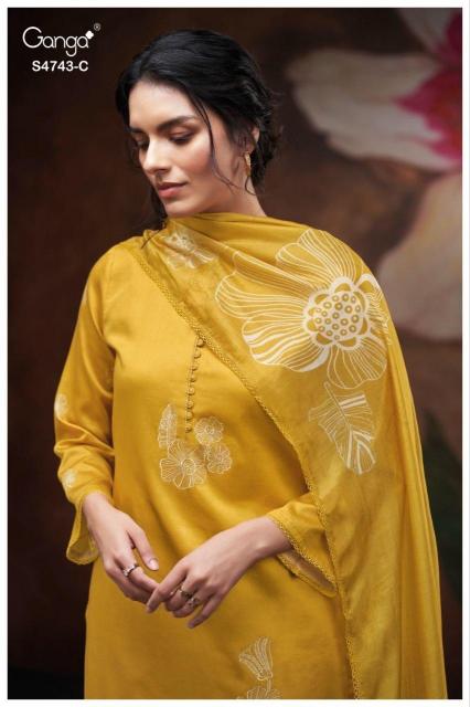 GANGA BRIVI 4743 Surat wholesale salwar kameez market