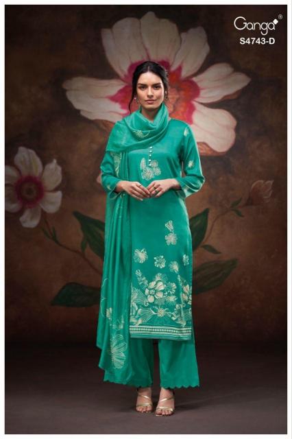 GANGA BRIVI 4743 Surat wholesale salwar kameez market