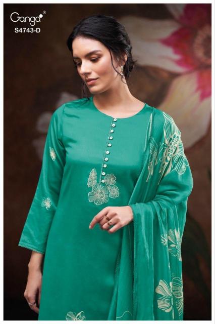 GANGA BRIVI 4743 Surat wholesale salwar kameez market