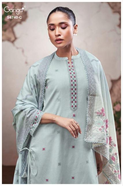 Ganga Lishara 4740 catalog buy salwar kameez wholesale 