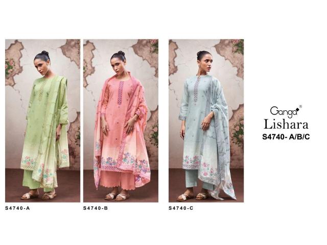 Ganga Lishara 4740 catalog buy salwar kameez wholesale 