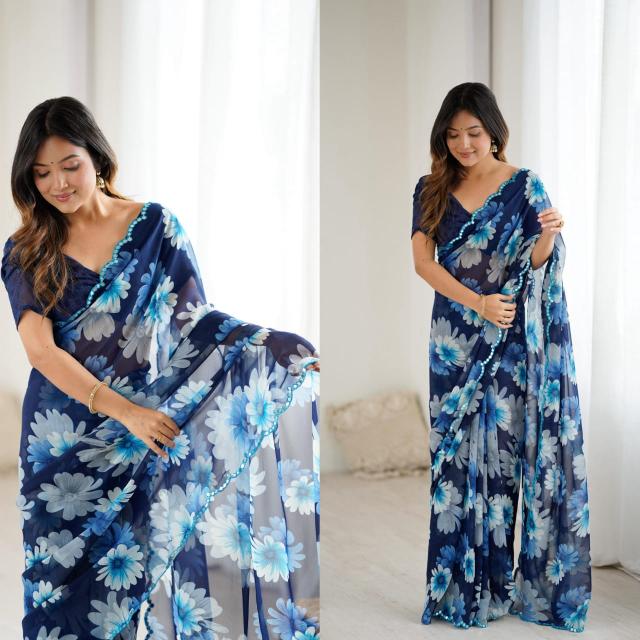 GC  GEORGETTE SILK Saree market in Gujarat