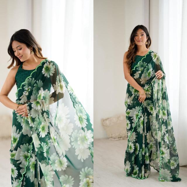 GC  GEORGETTE SILK Saree market in Gujarat