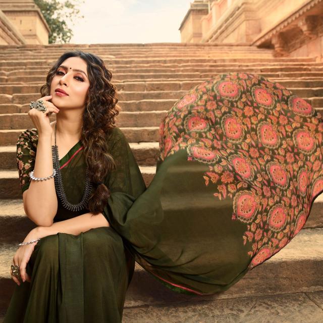 GC GEORGETTE SILK Wholesale sarees in Ahmedabad