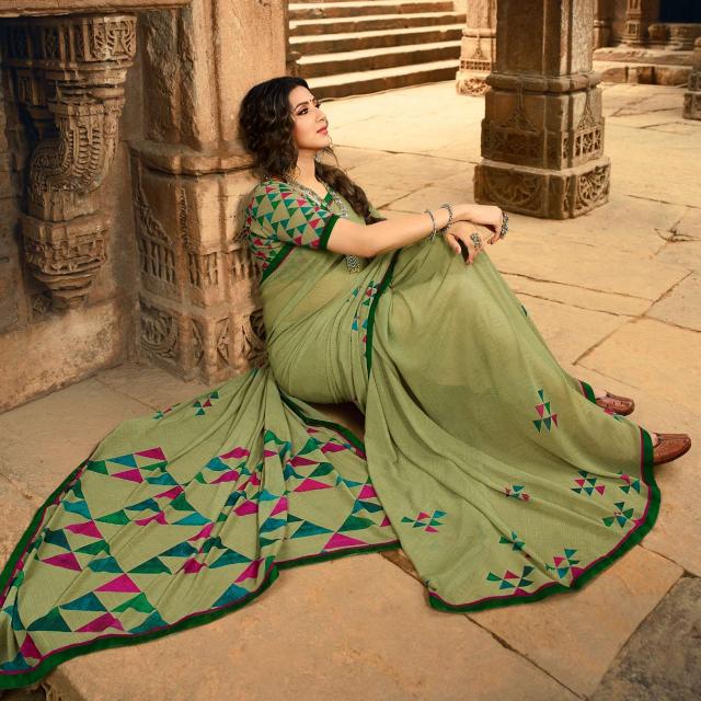 GC GEORGETTE SILK Wholesale sarees in Ahmedabad