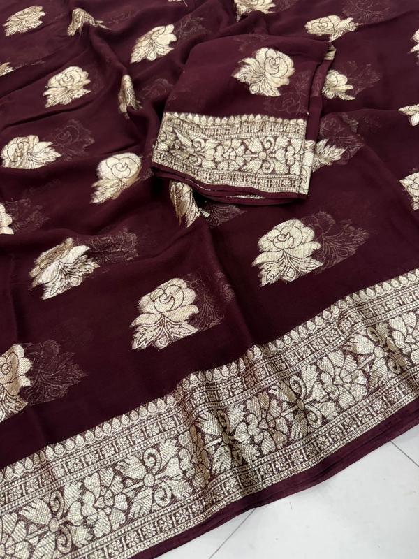 GULAB Georgette Saree manufacturers in Kolkata
