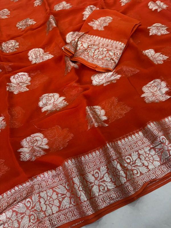 GULAB Georgette Saree manufacturers in Kolkata