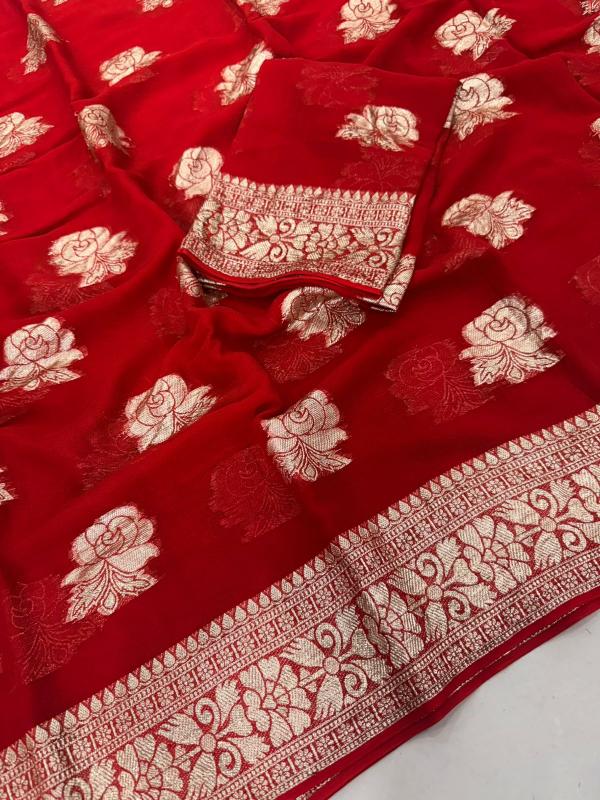 GULAB Georgette Saree manufacturers in Kolkata