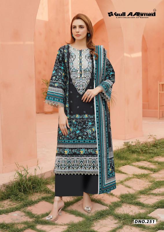 Gull Aahmed Lawn Vol-32 – Karachi Readymade Kurti Pant With Dupatta - Wholesale Catalog