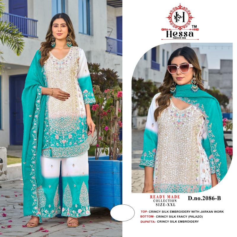 Hessa 2086 catalog pakistani suits wholesale dealers in delhi