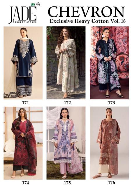 Jade Chevron Vol-18 – Karachi Dress Material - Wholesale Catalog
