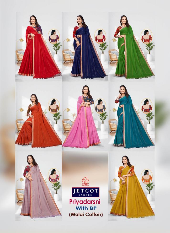 Jetcot Priyadarsni Vol-1 – Cotton Sarees - Wholesle Catalog