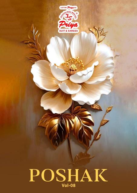 JS PRIYA  POSHAK VOL - 8  Wholesale dress materials suppliers in Hyderabad