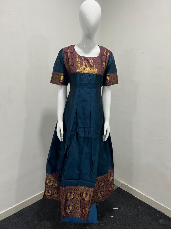 Kalyani Gown Lichi silk Kurti wholesale market in Delhi