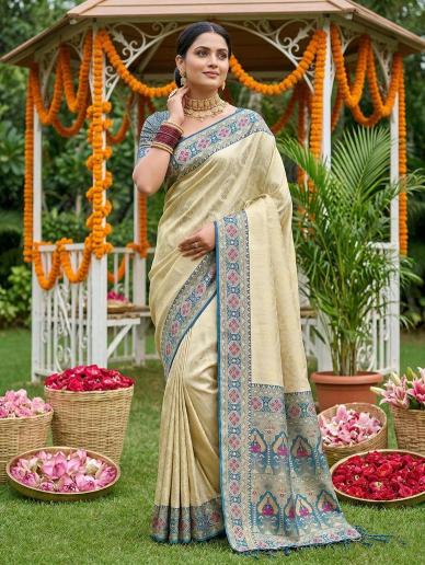 Kanika Silk by SHREE SHYAM FASHION fancy designer Banarasi Silk fabric wedding saree wholesale with Fancy latkan 