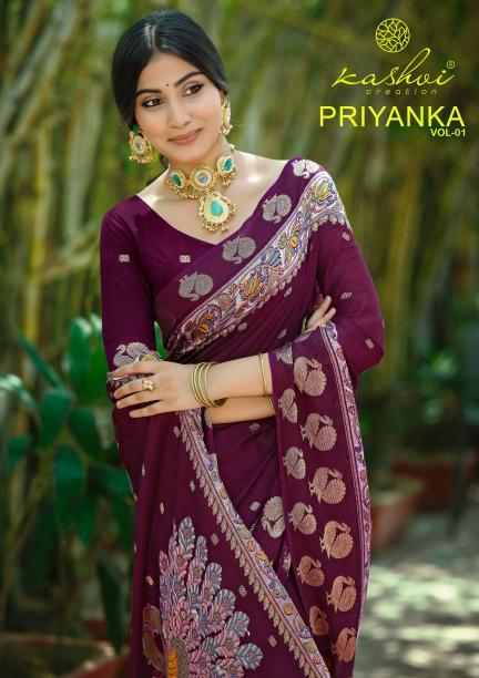 KASHVI  PRIYANKA VOL. 01 Saree manufacturers in Gujarat
