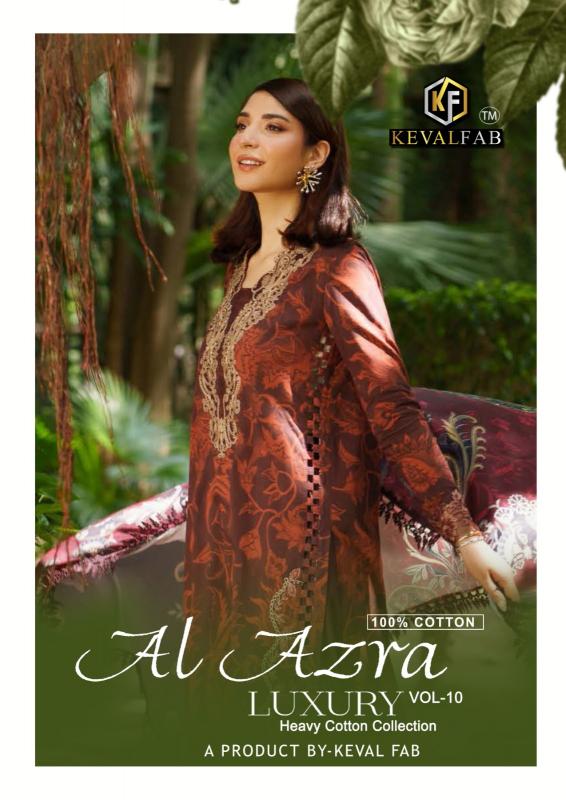 Keval Al-Azara Vol-10 – Karachi Dress Material - Wholesale Cata;og