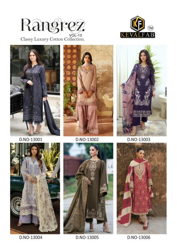 Keval Fab Rangrez Vol-13 – Karachi Readymade Kurti Pant With Dupatta - Wholesale Catalog