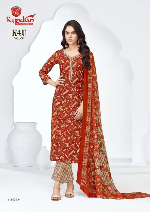 Kundan K4U Vol-34 – Kurti Pant With Dupatta - Wholesale Catalog