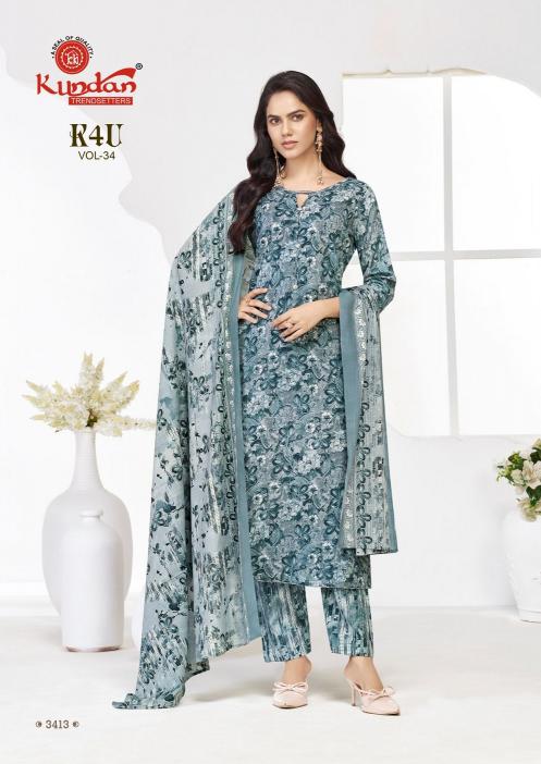 Kundan K4U Vol-34 – Kurti Pant With Dupatta - Wholesale Catalog