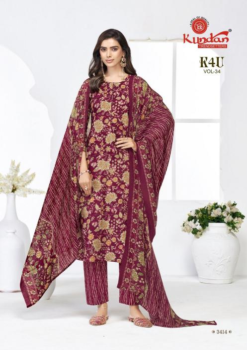 Kundan K4U Vol-34 – Kurti Pant With Dupatta - Wholesale Catalog