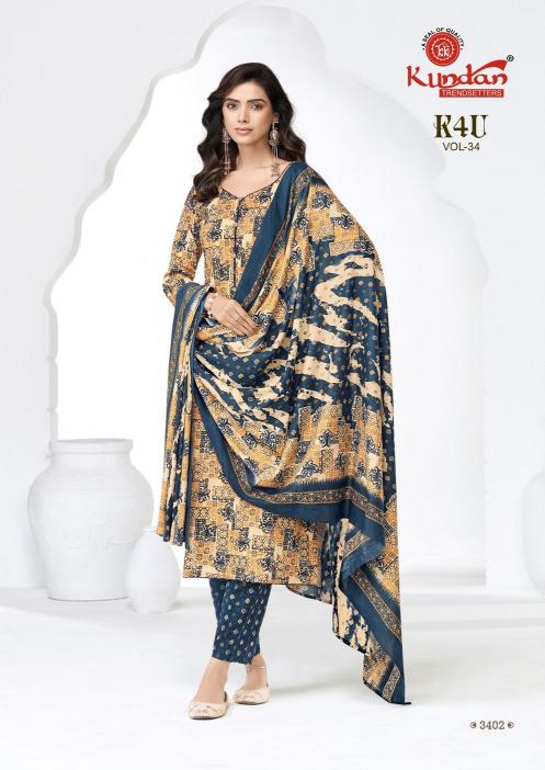 Kundan K4U Vol-34 – Kurti Pant With Dupatta - Wholesale Catalog