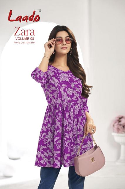 Laado Zara Vol-8 – Tunic Short Top With Flair - Wholesale Catalog