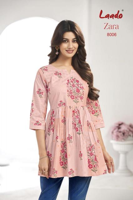 Laado Zara Vol-8 – Tunic Short Top With Flair - Wholesale Catalog