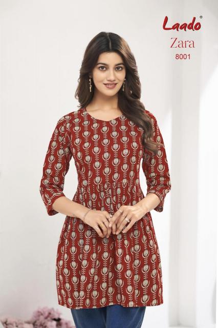 Laado Zara Vol-8 – Tunic Short Top With Flair - Wholesale Catalog
