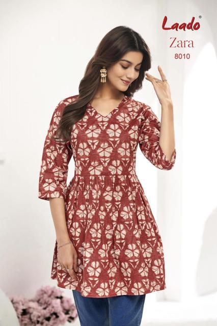 Laado Zara Vol-8 – Tunic Short Top With Flair - Wholesale Catalog