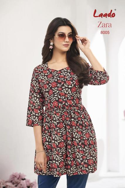 Laado Zara Vol-8 – Tunic Short Top With Flair - Wholesale Catalog