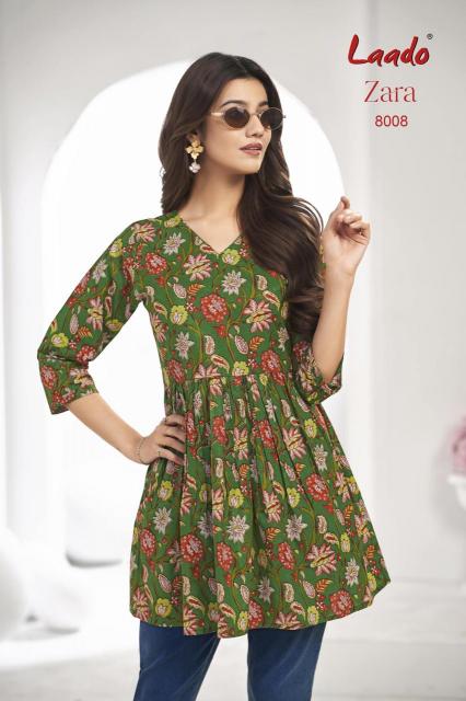 Laado Zara Vol-8 – Tunic Short Top With Flair - Wholesale Catalog