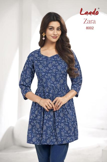 Laado Zara Vol-8 – Tunic Short Top With Flair - Wholesale Catalog
