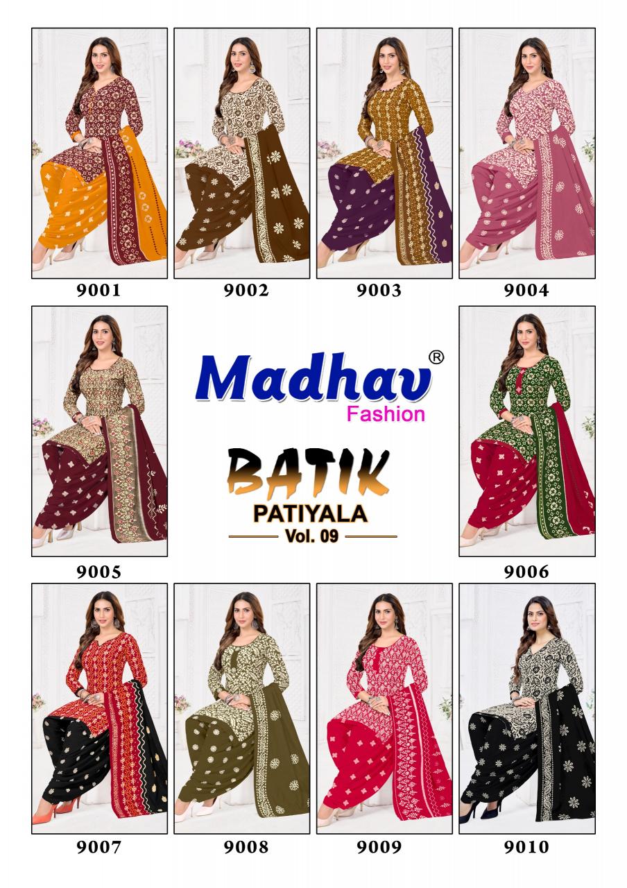 Madhav Batik Patiyala Vol-9 – Dress Material - Wholesale Catalog